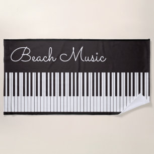 Thema Beach Music Piano Strandtuch