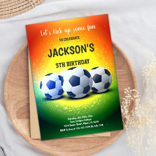 Thema "Bright Football Party" Einladung
