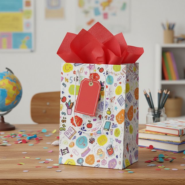 Thema "Bright School" Mittlere Geschenktüte (Von Creator hochgeladen)