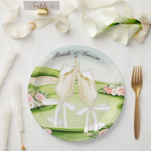 Thema einer Golfhochzeit Pappteller