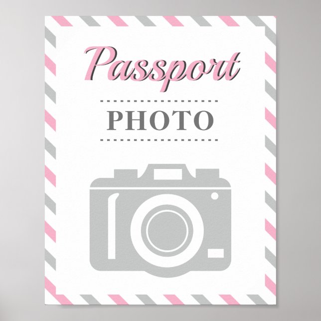 Thema "Foto-Passport-Kabine" des Party "Flugzeug" Poster (Vorne)
