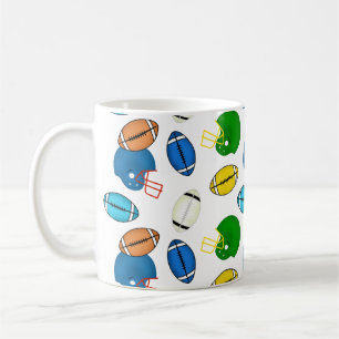 Thema Fußbälle und Helme Kaffeetasse