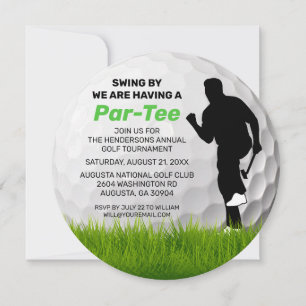Thema Golf Golf Course Retirement Event Einladung