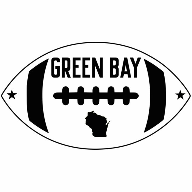 Thema "Green Bay Football" Freistehende Fotoskulptur (Vorne)