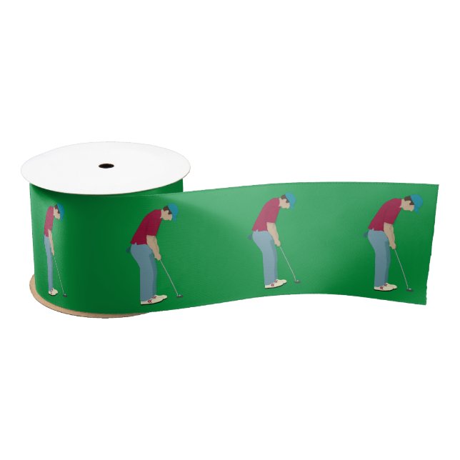 Thema "Grünes Golfen" Satinband (Spule)