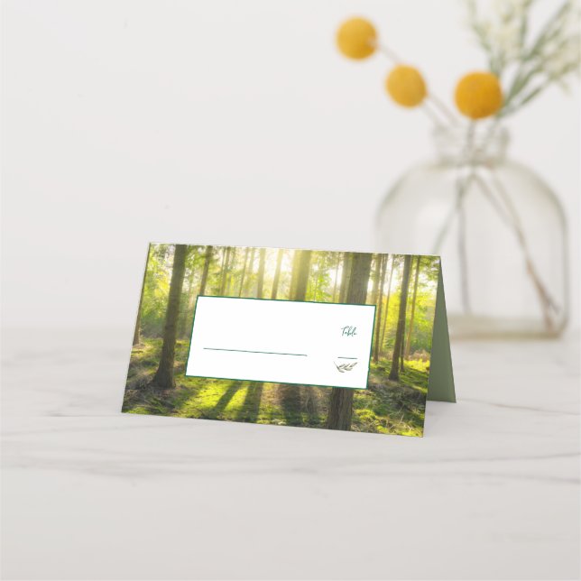 Thema "Grünes Wald" Platzkarte (Vorderseite)