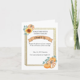 Thema Hochzeit im Herbst Einladung