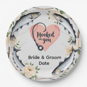 Thema Hochzeitsfischerei für Angelfreunde Pappteller