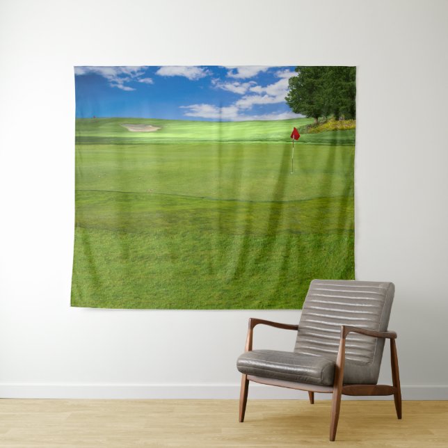 Thema "Individuelle Golfplätze" Wandteppich (Beispiel (Horizontal))