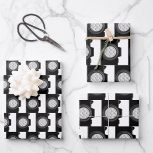 Thema Kamera Fotografie Geschenkpapier Set