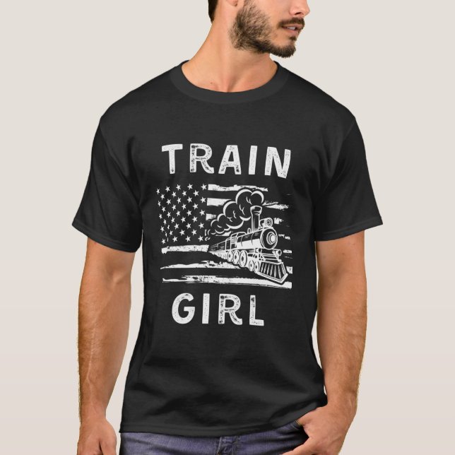 Thema "Lokomotiv-Dampfzug" für Ns T-Shirt (Vorderseite)