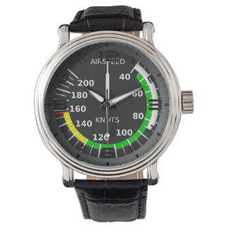 Thema Luftfahrt Black Leather Watch Armbanduhr