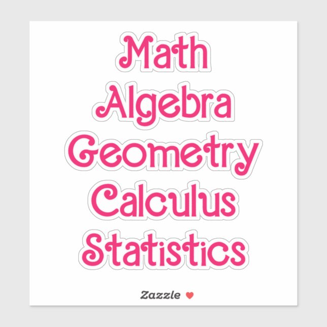 Thema Mathematik Aufkleber (Blatt)