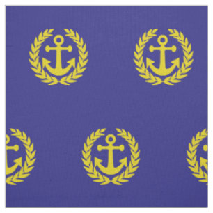 Thema nautische Segelbootanker Stoff