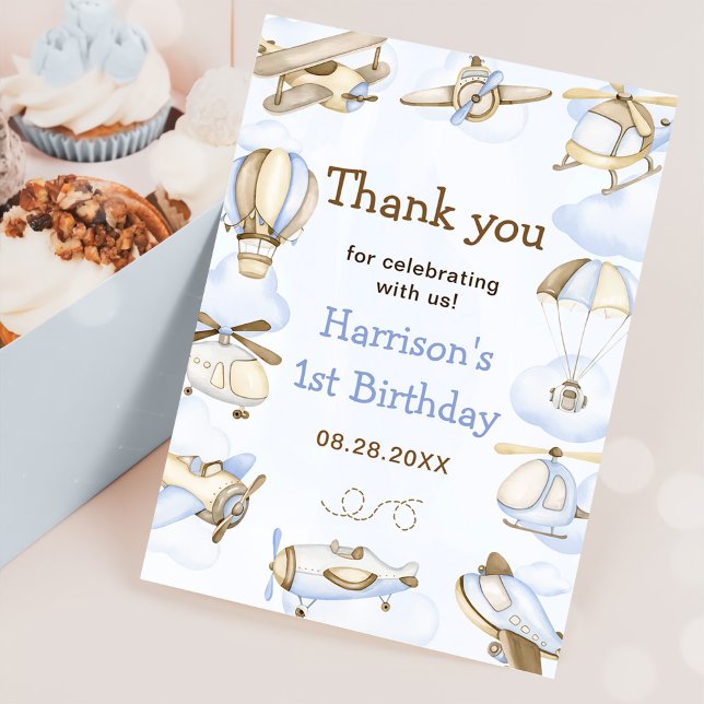 Thema "niedlich Boy's Airplane" Dankeskarte (Von Creator hochgeladen)