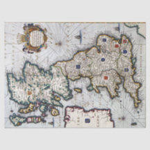 Thema oder Dekoupage Paper - Vintage Karte von Eng