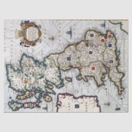 Thema oder Dekoupage Paper - Vintage Karte von Eng Seidenpapier