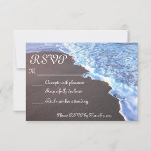 Thema "Ozean und Strand" RSVP Karte