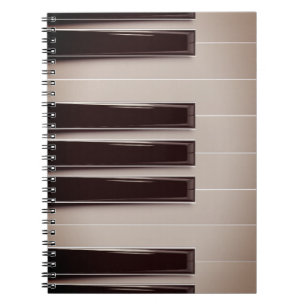 Thema Piano-Tastatur Notizblock