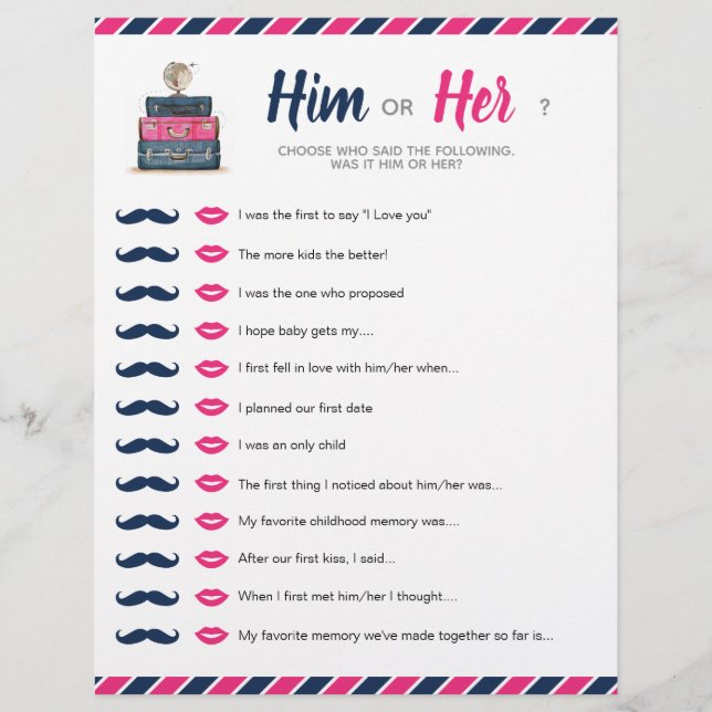 Thema Reisedusche Baby Bridal Ihm oder ihrem Spiel (Vorderseite)