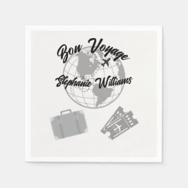 Thema Ruhestandsreise Party Bon Voyage Globe Serviette