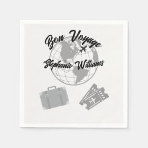 Thema Ruhestandsreise Party Bon Voyage Globe Serviette