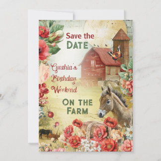 Thema "Save the Date Card Farm" Einladung