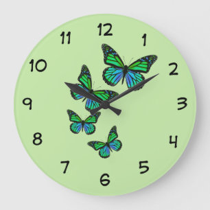 Thema SchmetterlingNatur Große Wanduhr