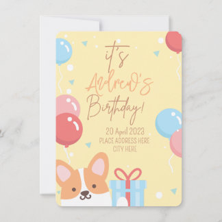 Thema "Welpen" Kinder zum Geburtstag Einladung