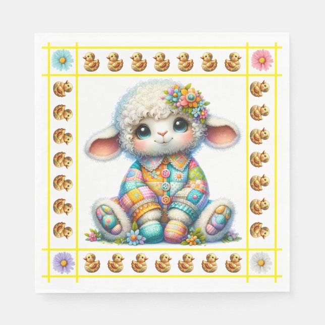 Thema wertvolle Babys - Einladung Serviette (Vorderseite)