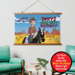 Thema Western Wandteppich Mit Holzrahmen