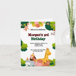 Thema Wildtiere Einladung