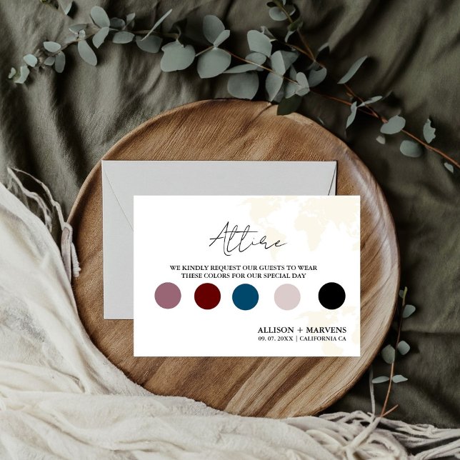 Thema "Zielreise" Hochzeit Details Karte (Von Creator hochgeladen)