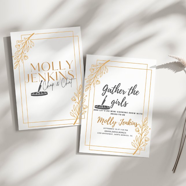 Thème cuisine Bachelorette invitation (Créateur téléchargé)