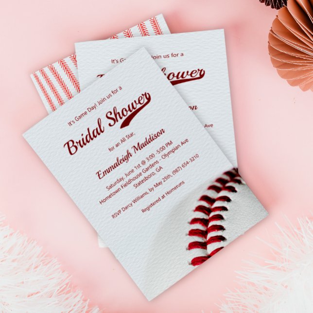 Thème de baseball Douche nuptiale Invitations (Créateur téléchargé)