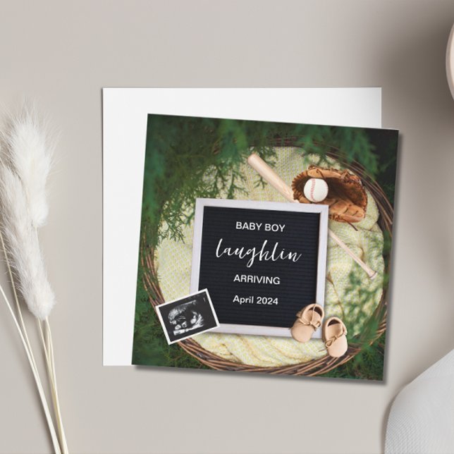 Thème de baseball Faire-part de grossesse (Baseball Theme Pregnancy Announcement)