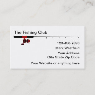Thème de bâton de pêche Cartes de visite simple