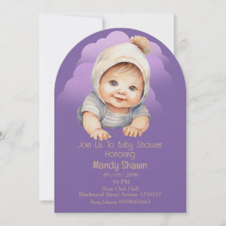 Thème de bébé mignon pour Invitation de Baby Showe