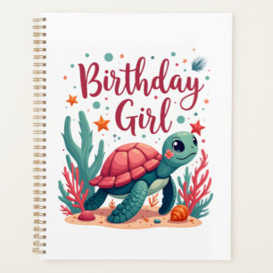 Thème de fête d'anniversaire Tortue de mer Fille d