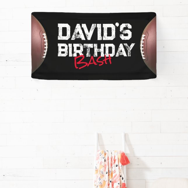 Thème de football Anniversaire Bannière de fête (Insitu)