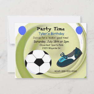 Thème de football Anniversaire Fête Invitation
