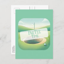 Thème de golf Anniversaire Invitation Carte postal