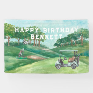 Thème de golf   Bannière d'accueil de fête d'anniv