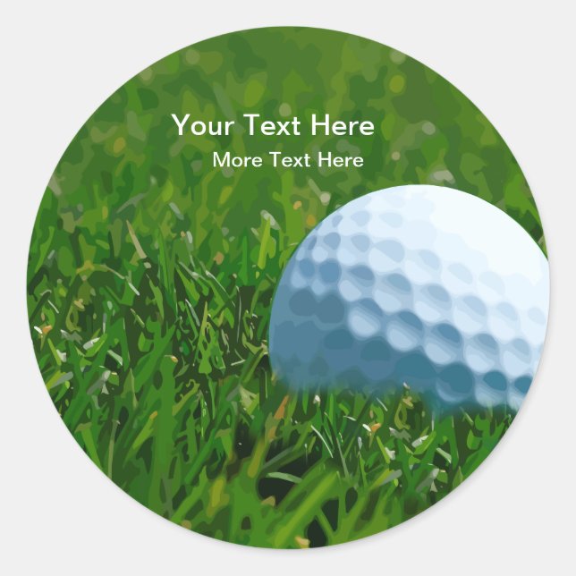 Thème de golf moderne Sticker promotionnel Étiquet (Devant)