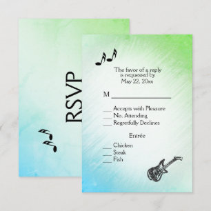 Thème de guitare Funky Greens RSVP avec choix de m