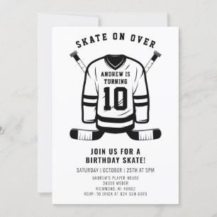Thème de hockey personnel Invitation de fête d'ann