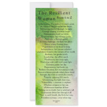 Thème de la nature Carte de femme résiliente