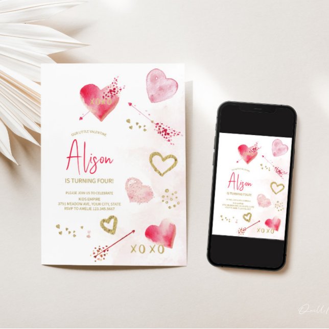 Thème de la Saint Valentin Anniversaire Invitation (Créateur téléchargé)