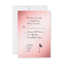 Thème de mariage de golf Rose RSVP avec sélection 