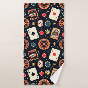 Thème de motif de casino sur fond noir